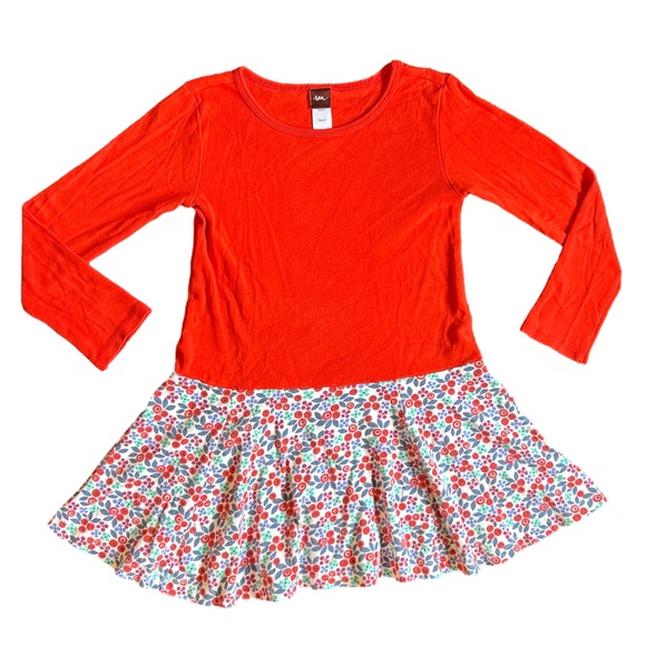 Tea Collection Meissen Floral Skirted Dress in Poppy - Picture 1 of 6